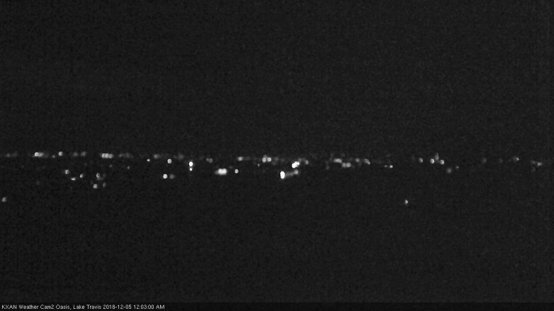 Lake Travis webcam, December 4, 2018 11:05 PM CT
