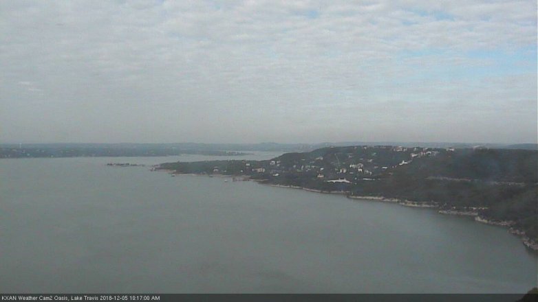 Lake Travis webcam, December 5, 2018 9:20 AM CT