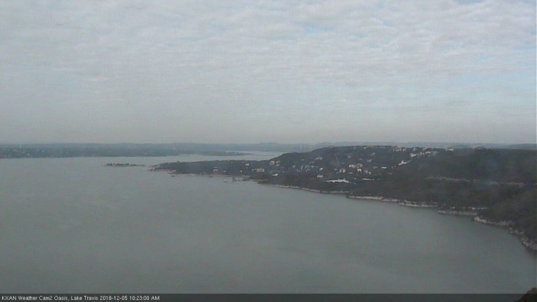 Lake Travis webcam, December 5, 2018 9:25 AM CT