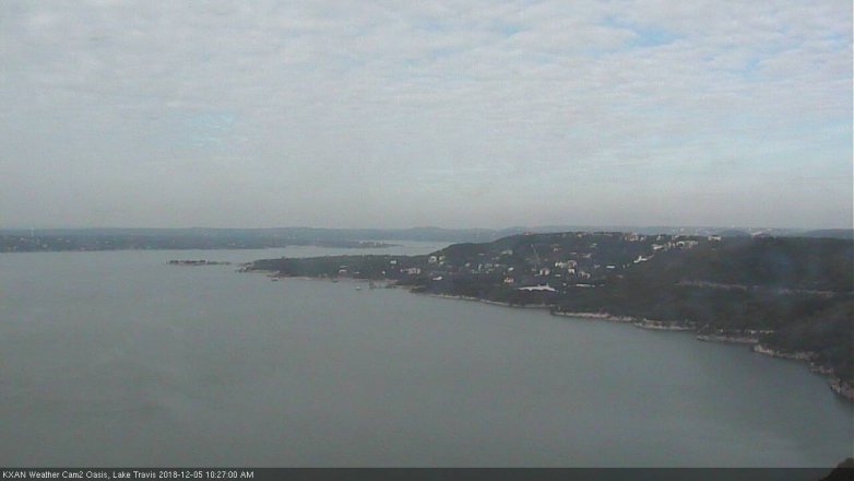Lake Travis webcam, December 5, 2018 9:30 AM CT