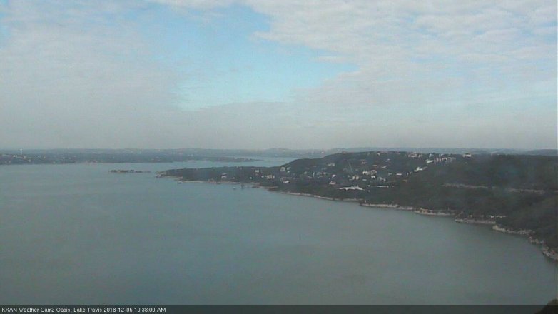 Lake Travis webcam, December 5, 2018 9:40 AM CT