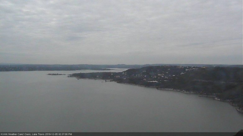Lake Travis webcam, December 5, 2018 1:40 PM CT