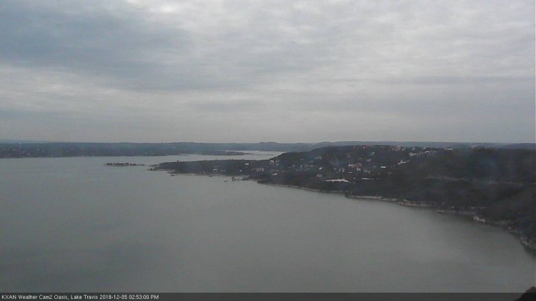 Lake Travis webcam, December 5, 2018 1:55 PM CT
