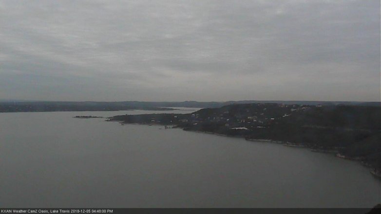 Lake Travis webcam, December 5, 2018 3:50 PM CT