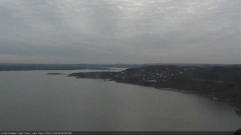 Lake Travis webcam, December 5, 2018 4:05 PM CT