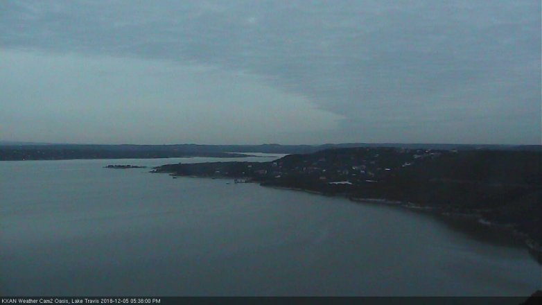 Lake Travis webcam, December 5, 2018 4:40 PM CT