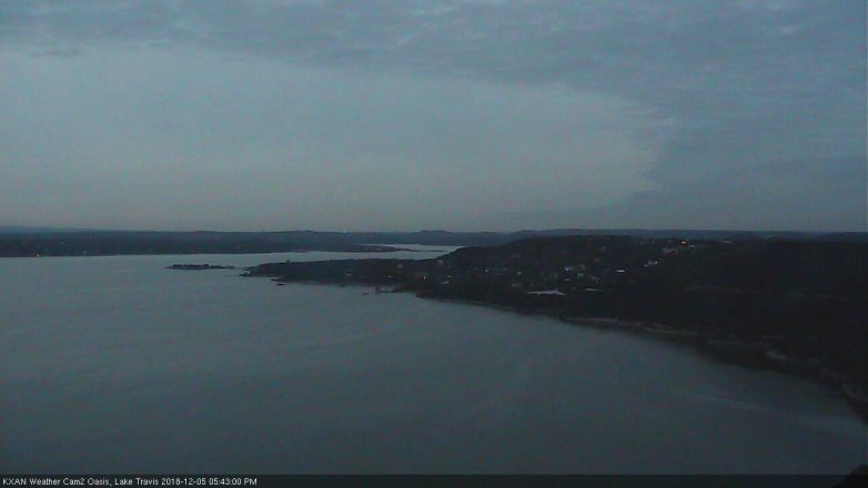 Lake Travis webcam, December 5, 2018 4:45 PM CT