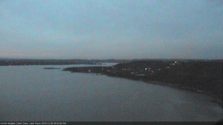 Lake Travis webcam, December 5, 2018 4:55 PM CT