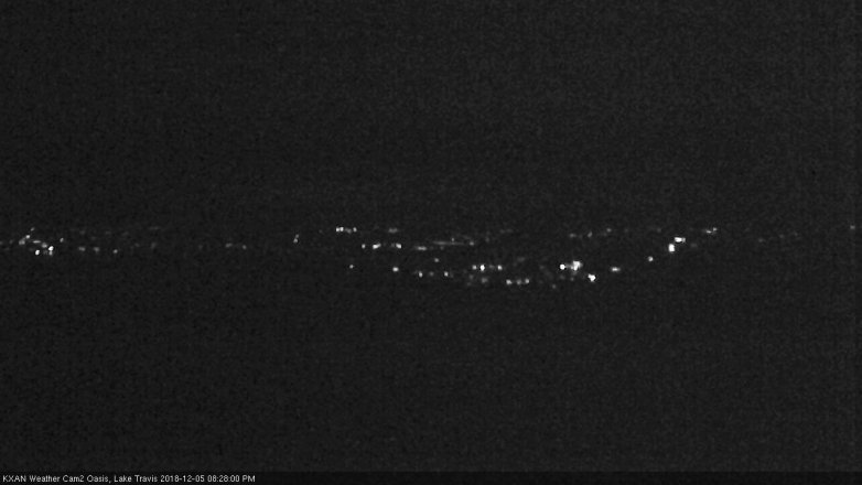 Lake Travis webcam, December 5, 2018 7:30 PM CT