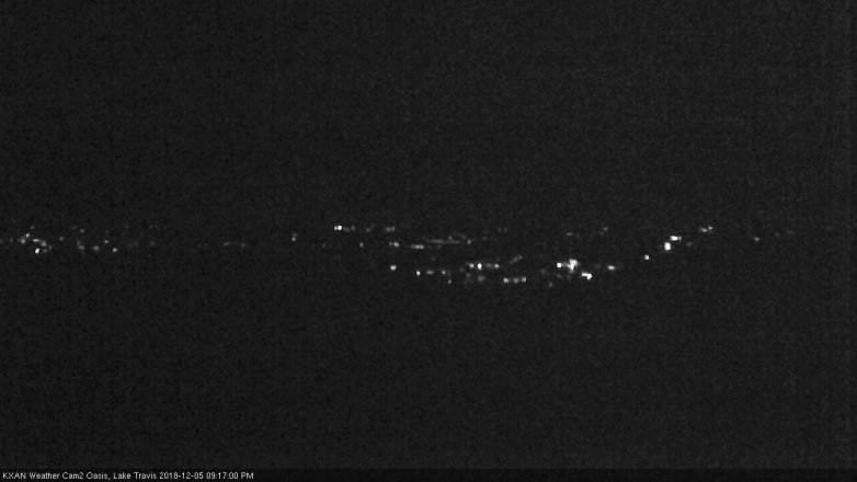 Lake Travis webcam, December 5, 2018 8:20 PM CT