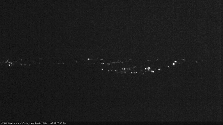 Lake Travis webcam, December 5, 2018 8:30 PM CT