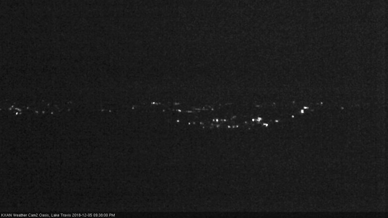 Lake Travis webcam, December 5, 2018 8:40 PM CT