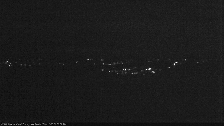 Lake Travis webcam, December 5, 2018 9:00 PM CT