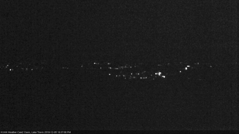 Lake Travis webcam, December 5, 2018 9:40 PM CT