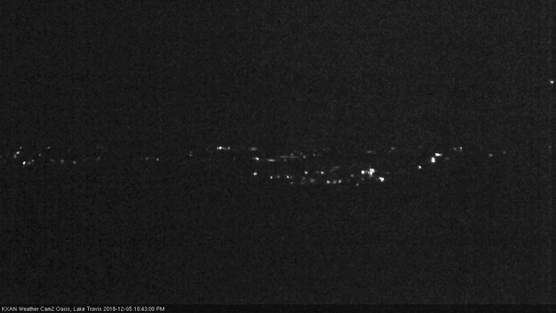 Lake Travis webcam, December 5, 2018 9:45 PM CT
