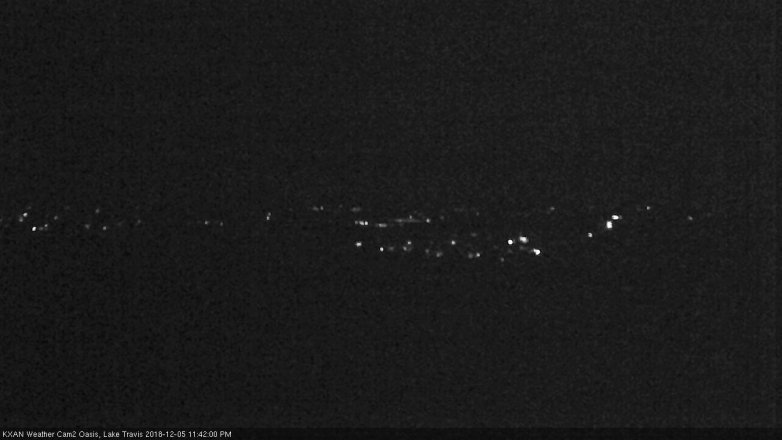 Lake Travis webcam, December 5, 2018 10:45 PM CT