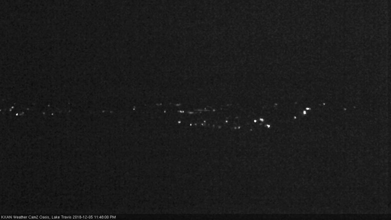 Lake Travis webcam, December 5, 2018 10:50 PM CT