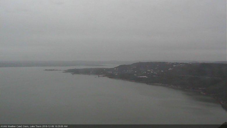 Lake Travis webcam, December 6, 2018 9:30 AM CT