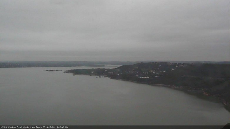 Lake Travis webcam, December 6, 2018 9:45 AM CT