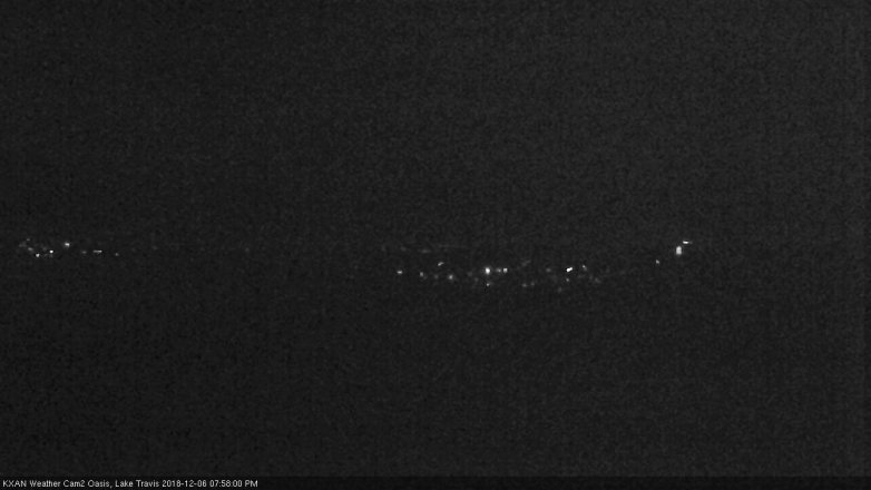 Lake Travis webcam, December 6, 2018 7:00 PM CT