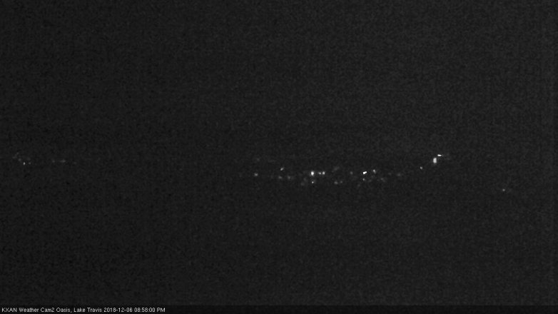 Lake Travis webcam, December 6, 2018 8:00 PM CT