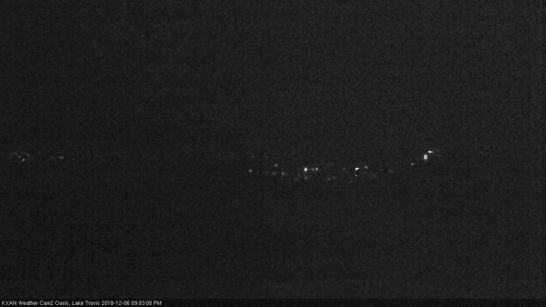 Lake Travis webcam, December 6, 2018 8:05 PM CT