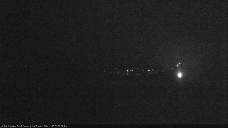 Lake Travis webcam, December 6, 2018 8:10 PM CT