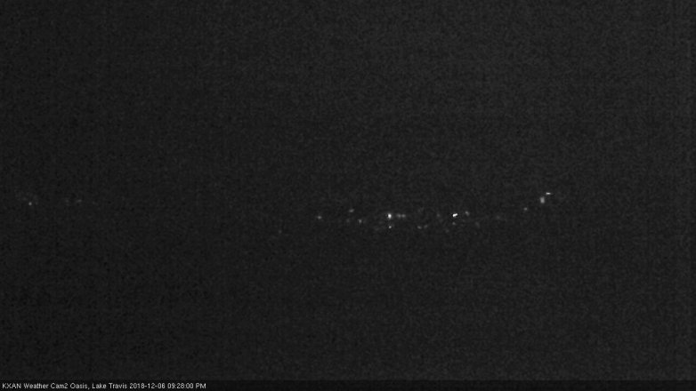 Lake Travis webcam, December 6, 2018 8:30 PM CT