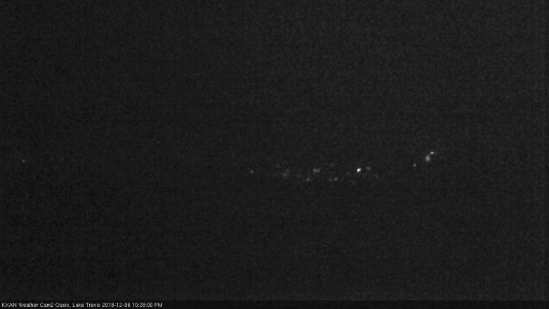 Lake Travis webcam, December 6, 2018 9:30 PM CT