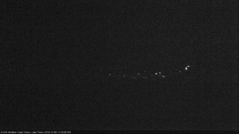 Lake Travis webcam, December 6, 2018 10:30 PM CT