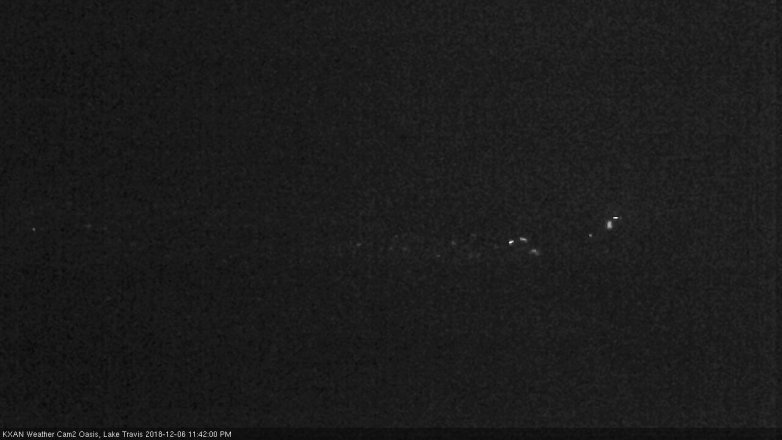 Lake Travis webcam, December 6, 2018 10:45 PM CT