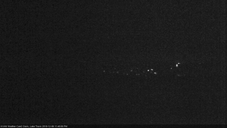 Lake Travis webcam, December 6, 2018 10:50 PM CT