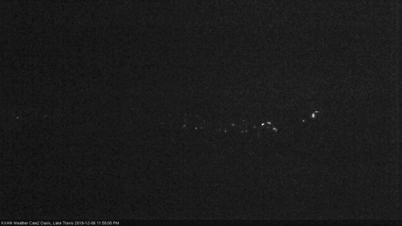 Lake Travis webcam, December 6, 2018 11:00 PM CT