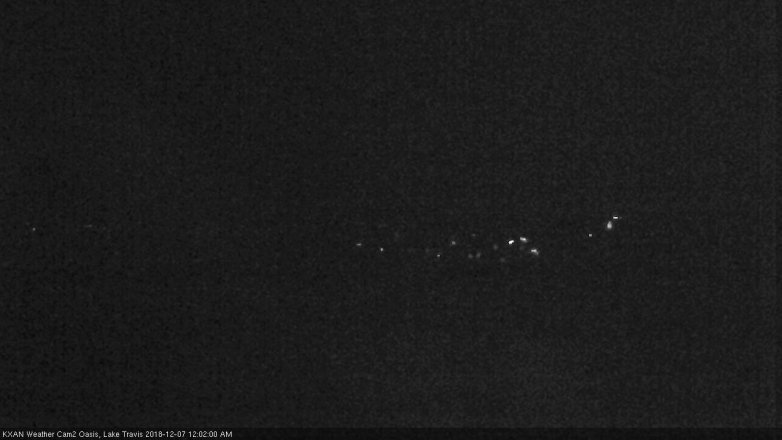 Lake Travis webcam, December 6, 2018 11:05 PM CT