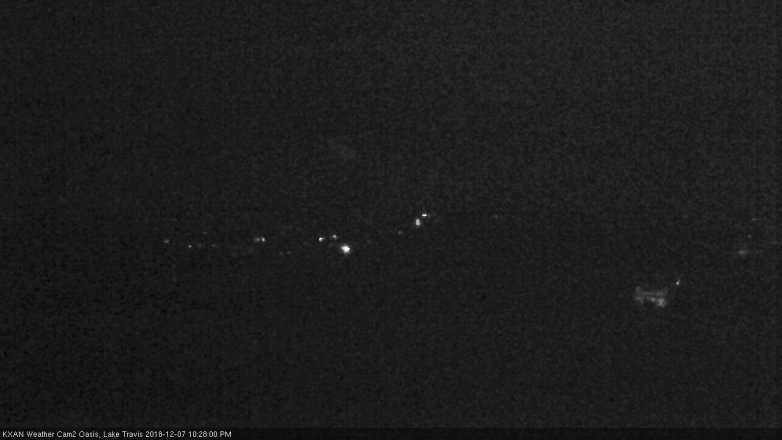 Lake Travis webcam, December 7, 2018 9:30 PM CT