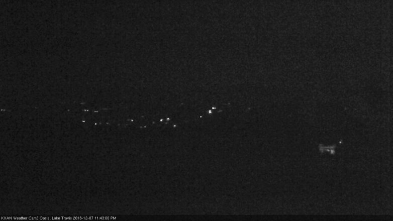 Lake Travis webcam, December 7, 2018 10:45 PM CT