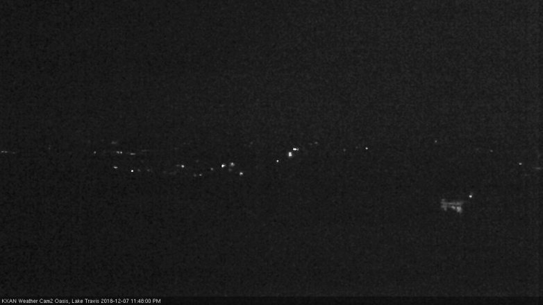 Lake Travis webcam, December 7, 2018 10:50 PM CT