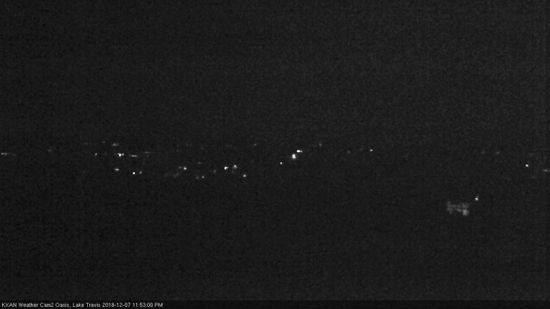 Lake Travis webcam, December 7, 2018 10:55 PM CT
