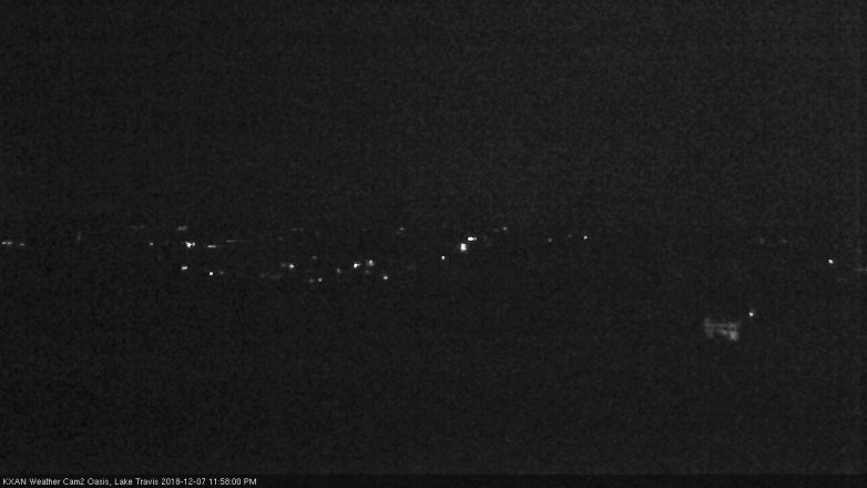Lake Travis webcam, December 7, 2018 11:00 PM CT