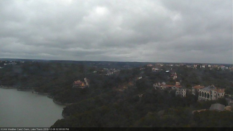 Lake Travis webcam, December 8, 2018 1:10 PM CT