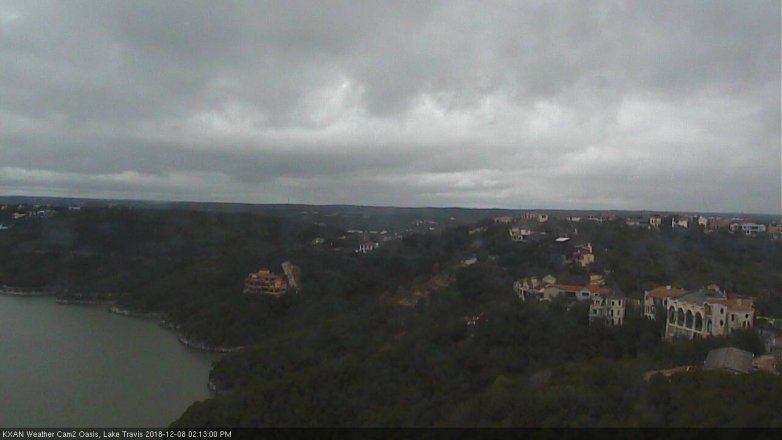 Lake Travis webcam, December 8, 2018 1:15 PM CT