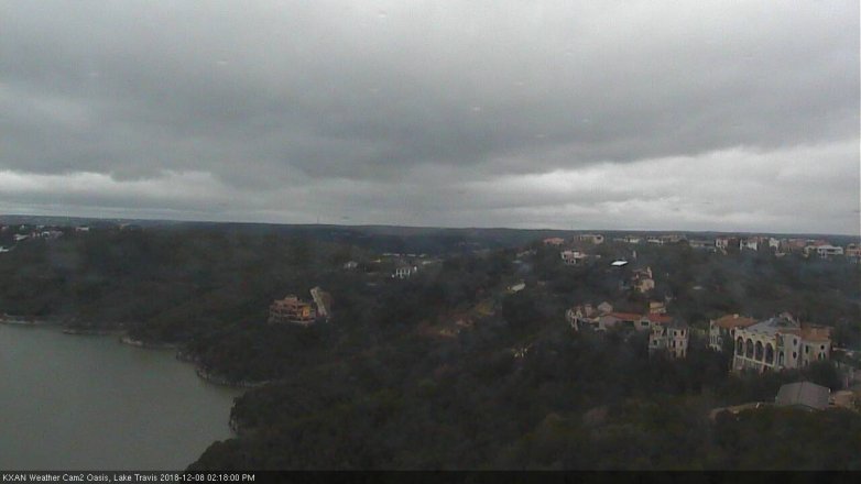 Lake Travis webcam, December 8, 2018 1:20 PM CT