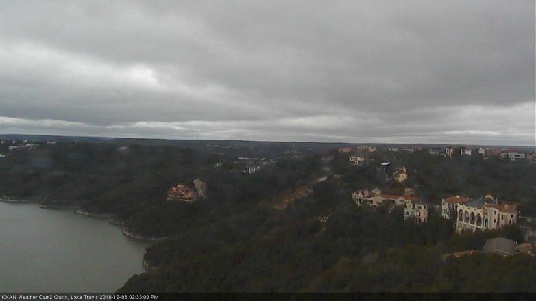 Lake Travis webcam, December 8, 2018 1:35 PM CT