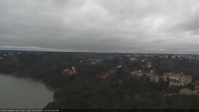 Lake Travis webcam, December 8, 2018 3:05 PM CT