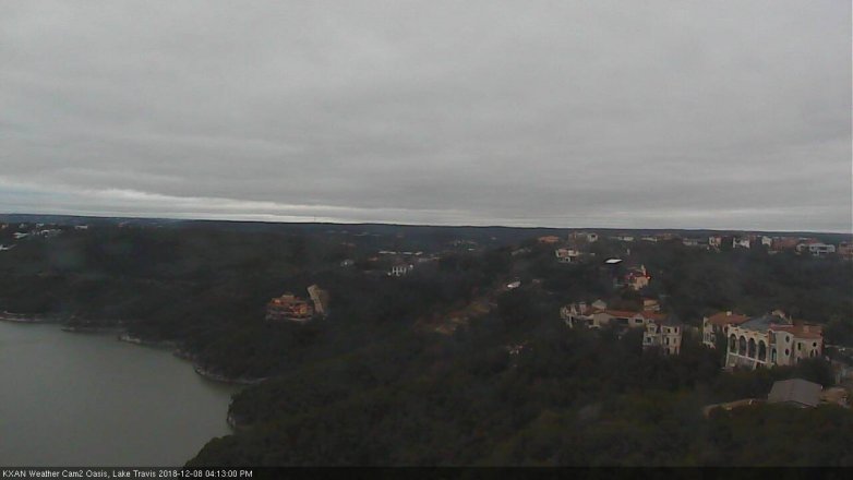 Lake Travis webcam, December 8, 2018 3:15 PM CT
