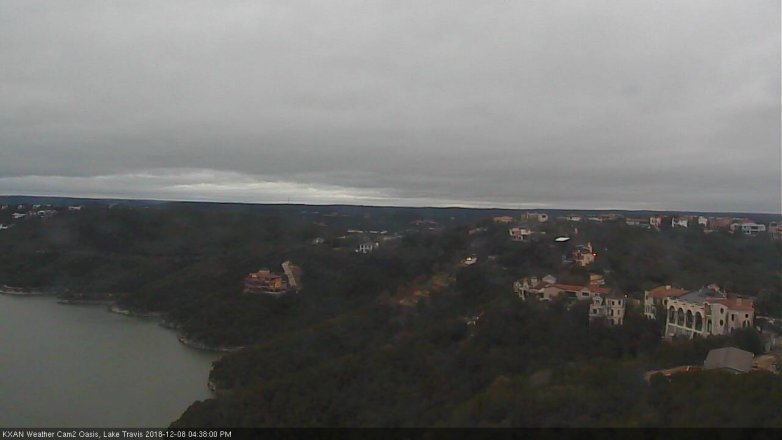 Lake Travis webcam, December 8, 2018 3:40 PM CT
