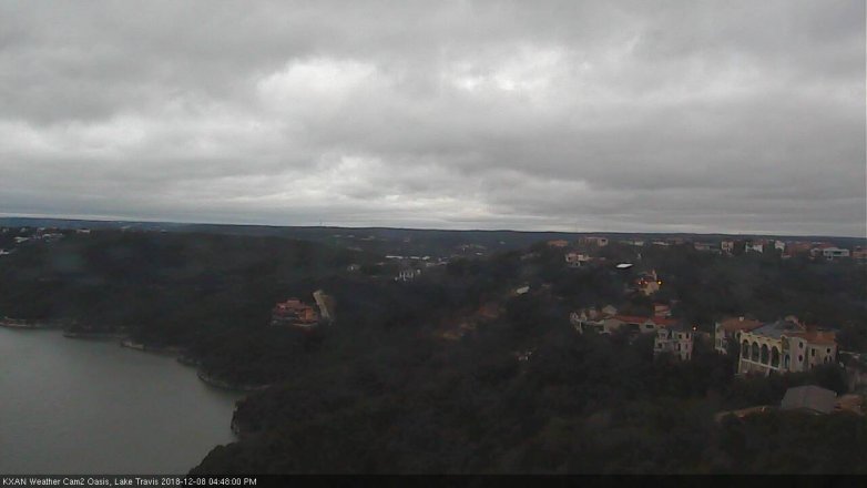 Lake Travis webcam, December 8, 2018 3:50 PM CT