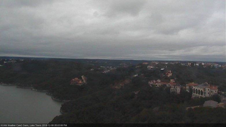 Lake Travis webcam, December 8, 2018 4:05 PM CT