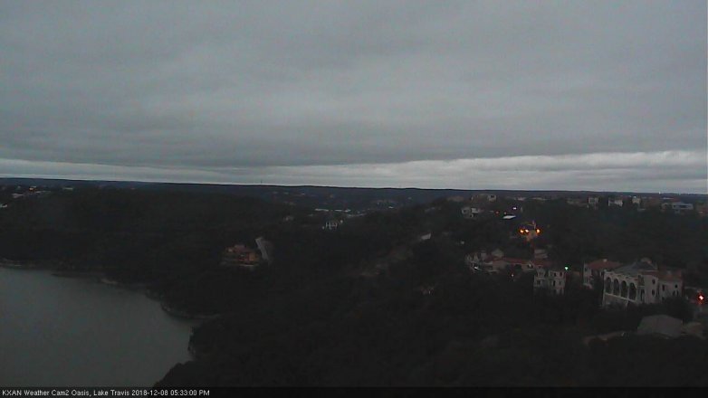 Lake Travis webcam, December 8, 2018 4:35 PM CT