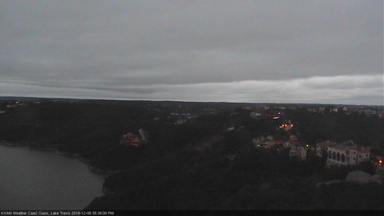 Lake Travis webcam, December 8, 2018 4:40 PM CT